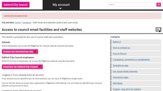 
                            8. Access to council email facilities and staff websites ...