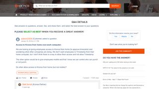 
                            4. Access to Kronos from home (non-work computer) - Kronos community