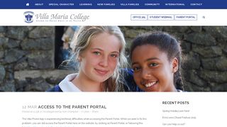 
                            6. Access to the Parent Portal - Villa Maria College