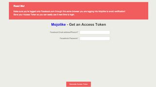 
                            7. Access Token Generator for Facebook - Mojolike