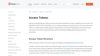 
                            8. Access Tokens - Auth0