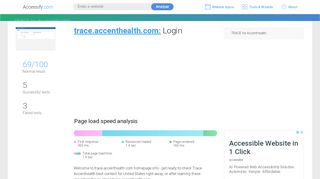 
                            3. Access trace.accenthealth.com. Login