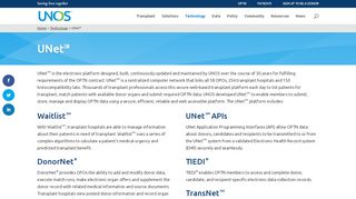 
                            2. Access UNOS UNet System | UNet Organ Transplant Web ...