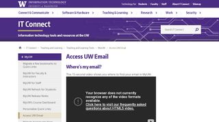 
                            6. Access UW Email | IT Connect