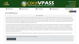 
                            3. Access VPASS Account - CDCR Visiting Processing ...