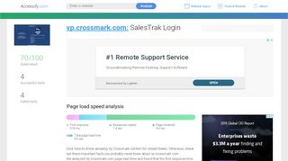 
                            3. Access vp.crossmark.com. SalesTrak Login