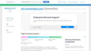 
                            1. Access w6.iconnectdata.com. iConnectData