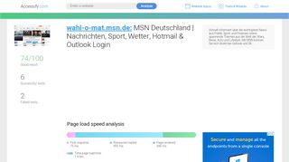 
                            6. Access wahl-o-mat.msn.de. MSN Deutschland | Nachrichten ...