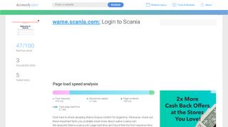 
                            8. Access wame.scania.com. Login to Scania