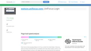 
                            8. Access watson.unifocus.com. UniFocus Login