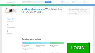 
                            1. Access webbranch.uwcu.org. Web Branch Log In - UW Credit Union