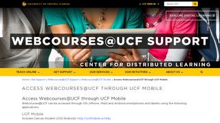 
                            9. Access Webcourses@UCF through UCF Mobile | UCF