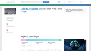 
                            3. Access webftp.hoststar.ch. Hoststar Web FTP | Login