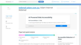 
                            6. Access webmail.adam.com.au. Adam Internet Webmail