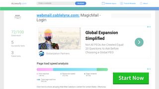 
                            7. Access webmail.cablelynx.com. MagicMail - Login