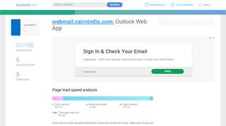 
                            3. Access webmail.cairnindia.com. Outlook Web App