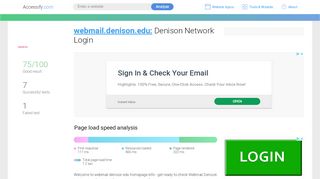 
                            8. Access webmail.denison.edu. Denison Network Login