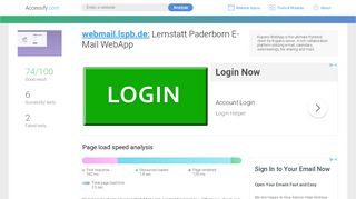 
                            2. Access webmail.lspb.de. Lernstatt Paderborn E-Mail WebApp