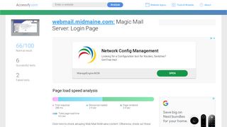 
                            8. Access webmail.midmaine.com. Magic Mail Server: Login Page