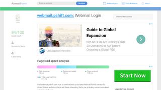 
                            6. Access webmail.pshift.com. Webmail Login