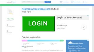 
                            7. Access webmail.wrksolutions.com. Outlook Web App