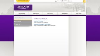 
                            4. Access Your Account | Administration | Ashland University