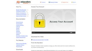 
                            4. Access Your Account - Educators Handbook