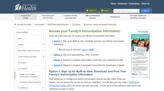 
                            6. Access your Family's Immunization Information ...