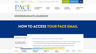 
                            2. Access Your Pace Email | PACE UNIVERSITY