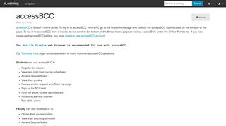 
                            9. accessBCC - eLearning - Bristol Community College