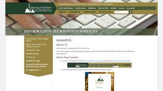 
                            1. AccessFUS information | Franciscan University of Steubenville