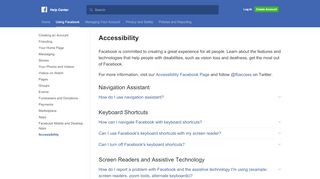 
                            3. Accessibility | Facebook Help Center | Facebook