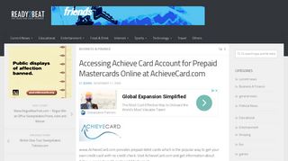 
                            8. Accessing Achieve Card Account for Prepaid …