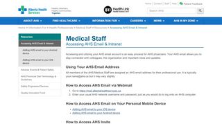 
                            3. Accessing AHS Email & Intranet | Alberta Health Services