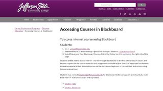 
                            4. Accessing Courses in Blackboard | Jefferson State Community ...