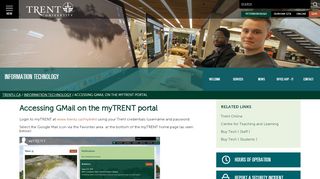 
                            2. Accessing GMail on the myTRENT portal - Information ...