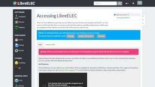 
                            9. Accessing LibreELEC [LibreELEC.wiki]