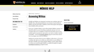 
                            2. Accessing Möbius | Möbius Help | University of Waterloo