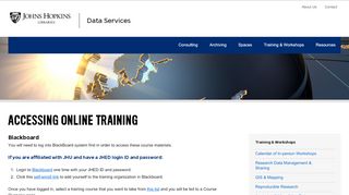 
                            8. Accessing Online Training – Data Services