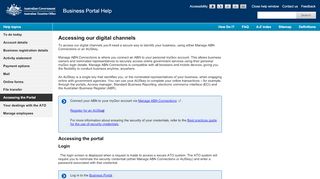 
                            7. Accessing our digital channels | Business Portal Help