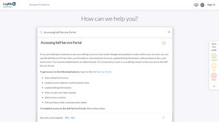 
                            4. Accessing Self Service Portal - LogMeIn Support - LogMeIn, Inc.