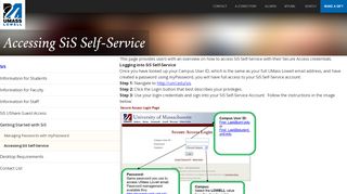 
                            4. Accessing SiS Self-Service | UMass Lowell