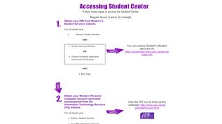 
                            5. Accessing Student Center - studentservices.uwo.ca