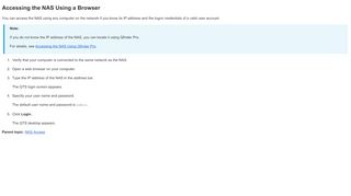 
                            10. Accessing the NAS Using a Browser