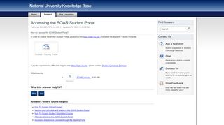 
                            5. Accessing the SOAR Student Portal