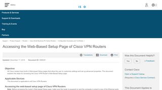 
                            2. Accessing the Web-Based Setup Page of Cisco VPN Routers ...