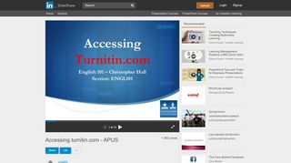 
                            7. Accessing turnitin.com - APUS - slideshare.net