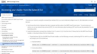 
                            9. Accessing your cluster from the kubectl CLI - IBM