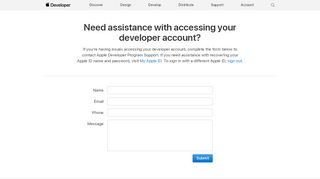 
                            6. Accessing your Developer Account - Contact Us