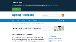 
                            3. AccessNI registered bodies | nidirect